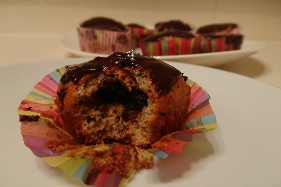 Schnelle Schoko - Bananen - Muffins