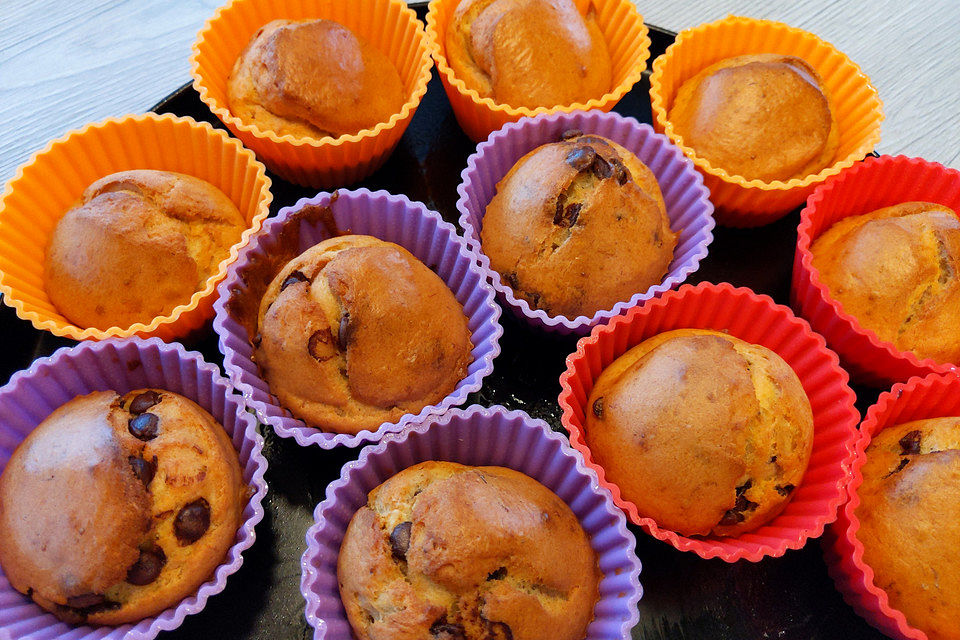 Schnelle Schoko - Bananen - Muffins