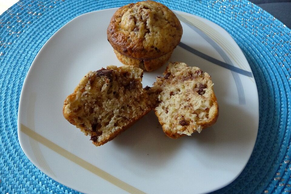 Schnelle Schoko - Bananen - Muffins