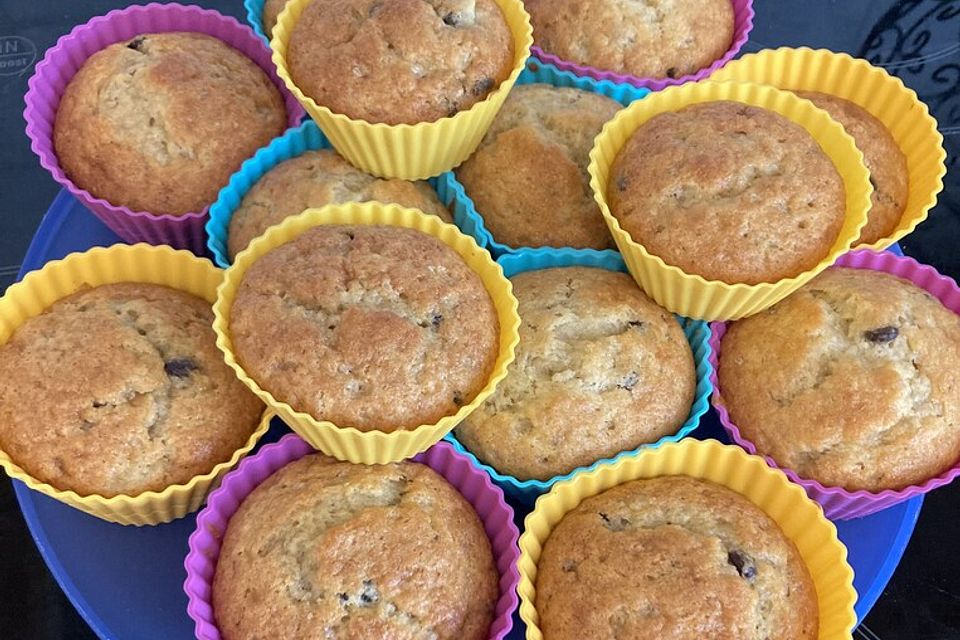 Schnelle Schoko - Bananen - Muffins