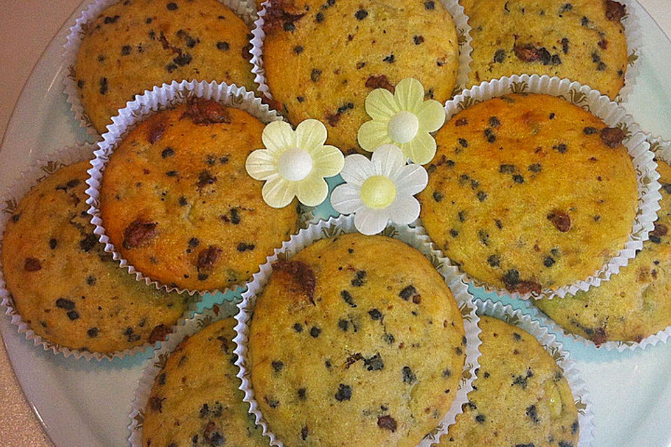 Schnelle Schoko - Bananen - Muffins