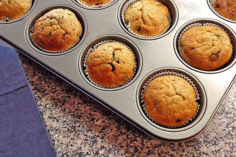 Schnelle Schoko - Bananen - Muffins