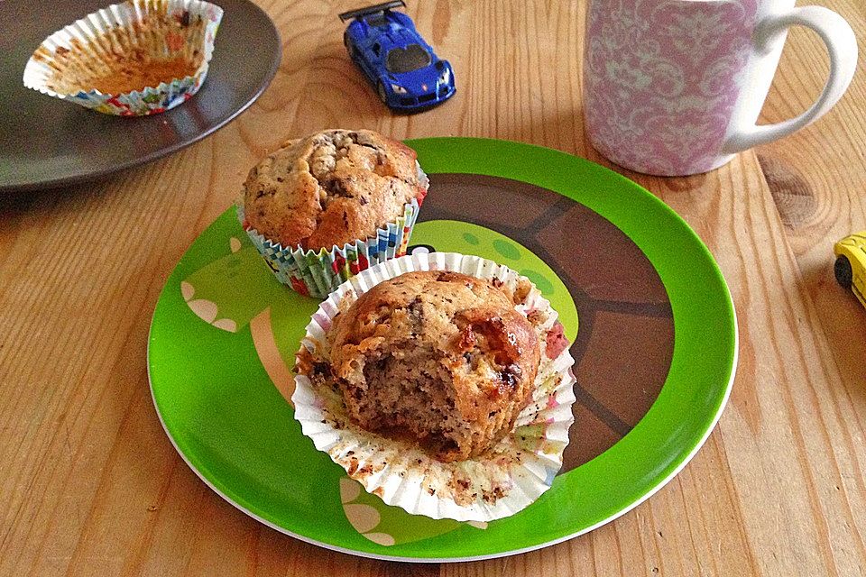 Schnelle Schoko - Bananen - Muffins