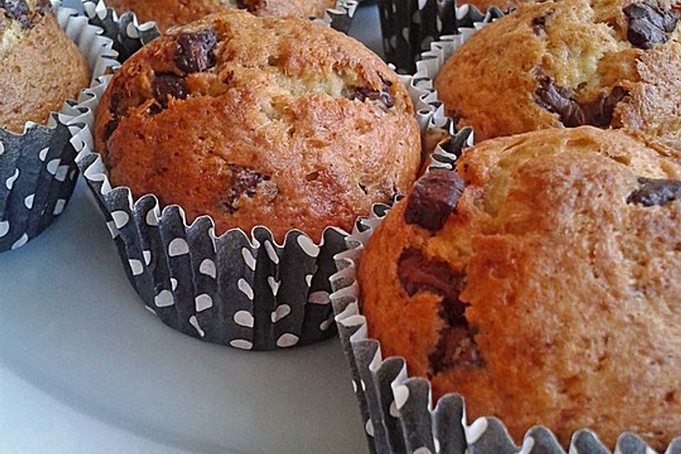 Schnelle Schoko - Bananen - Muffins