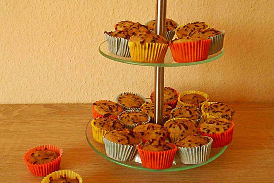 Schnelle Schoko - Bananen - Muffins