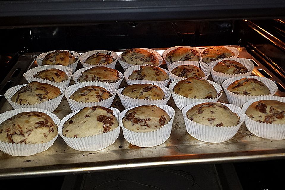 Schnelle Schoko - Bananen - Muffins