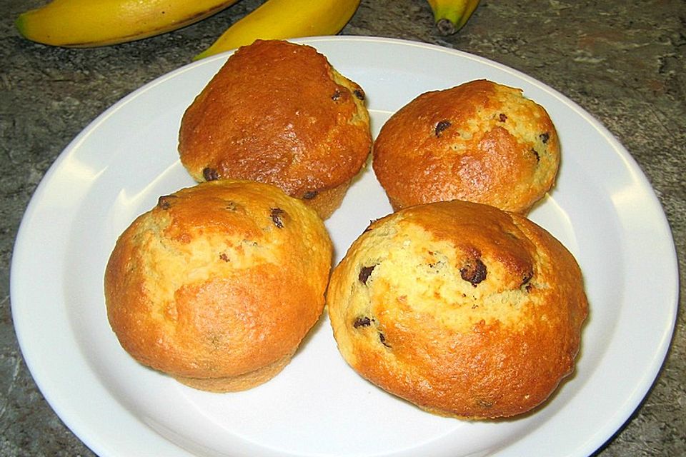 Schnelle Schoko - Bananen - Muffins