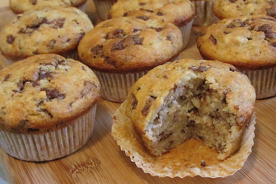 Schnelle Schoko - Bananen - Muffins