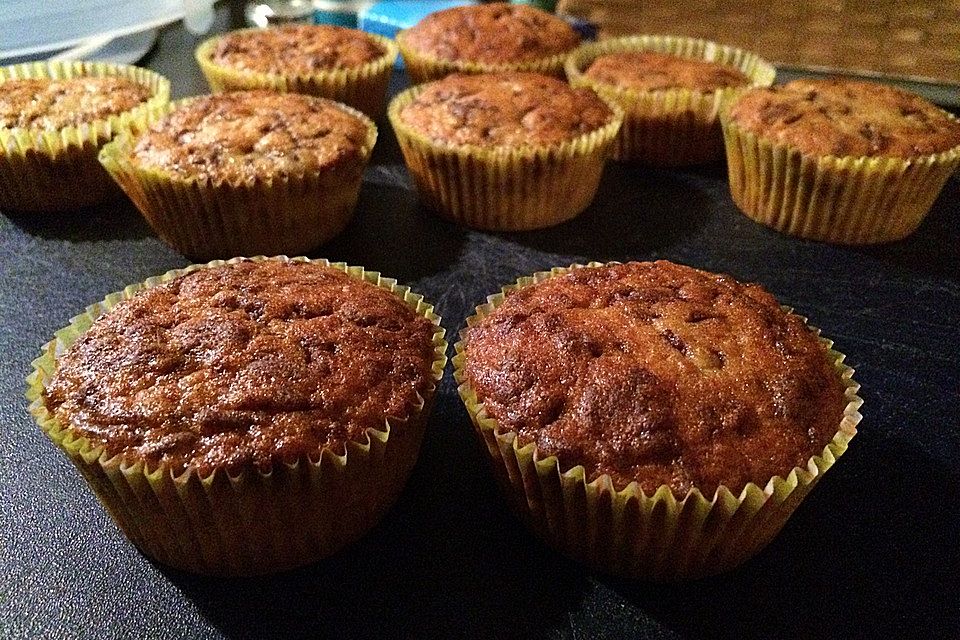 Schnelle Schoko - Bananen - Muffins