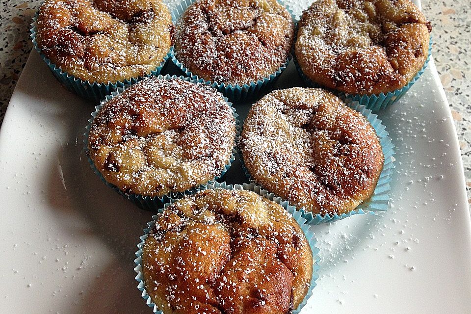 Schnelle Schoko - Bananen - Muffins