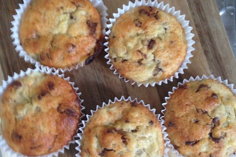 Schnelle Schoko - Bananen - Muffins