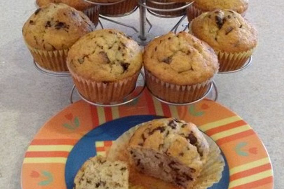 Schnelle Schoko - Bananen - Muffins