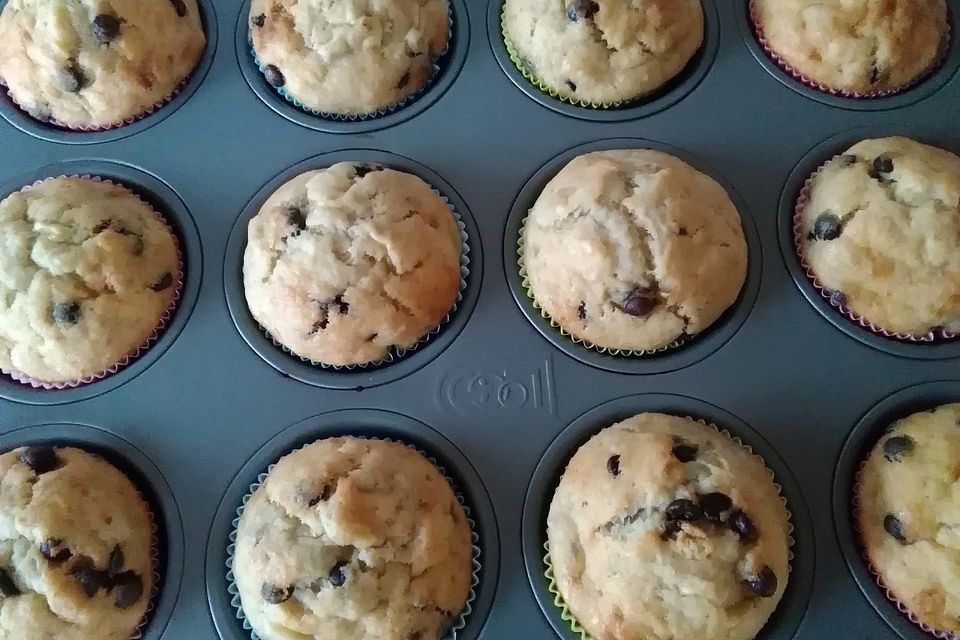 Schnelle Schoko - Bananen - Muffins