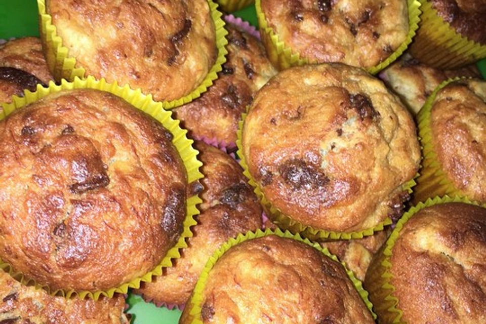 Schnelle Schoko - Bananen - Muffins