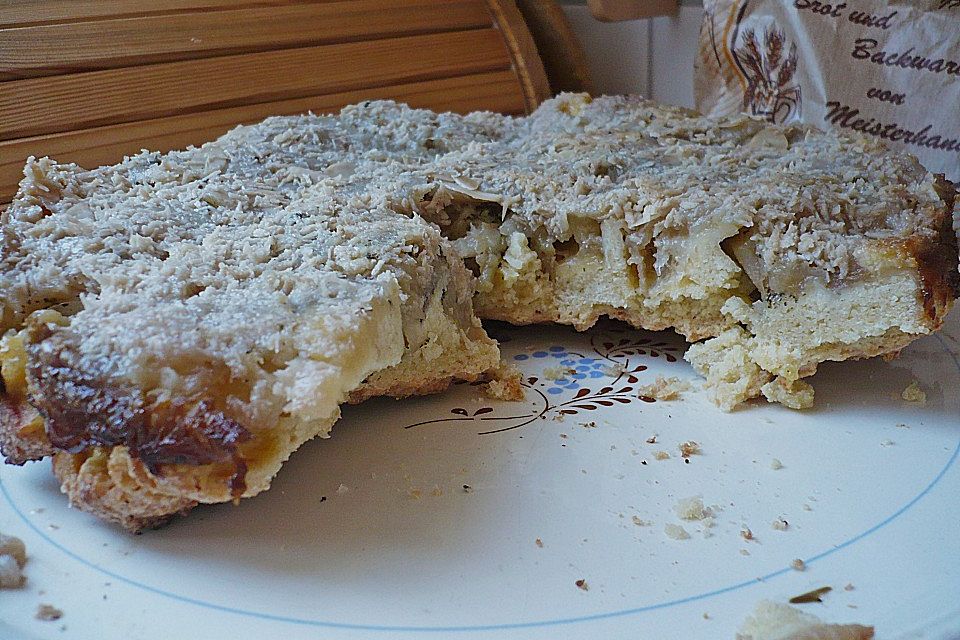 Pfefferminz - Apfel - Krümelkuchen