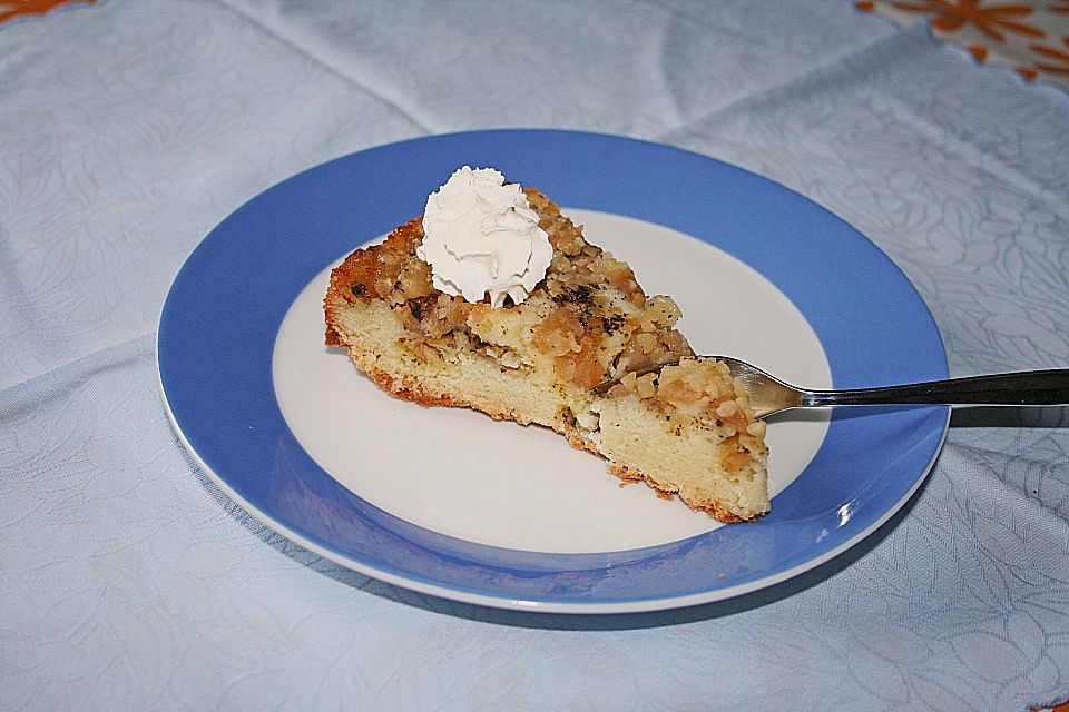 Pfefferminz - Apfel - Krümelkuchen