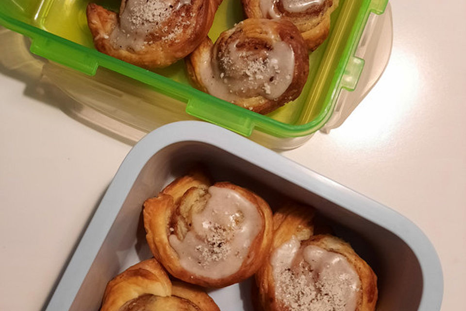 Zimtschnecken aus Blätterteig