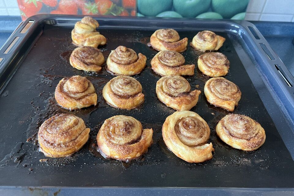 Zimtschnecken aus Blätterteig