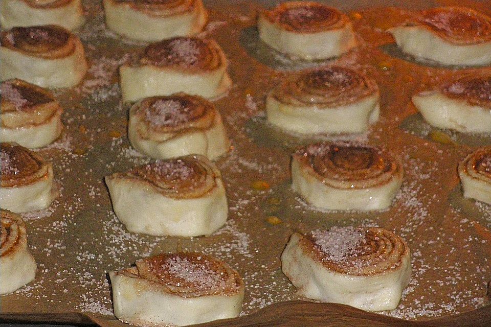 Zimtschnecken aus Blätterteig