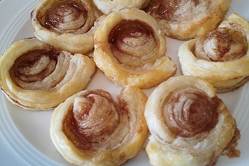 Zimtschnecken aus Blätterteig