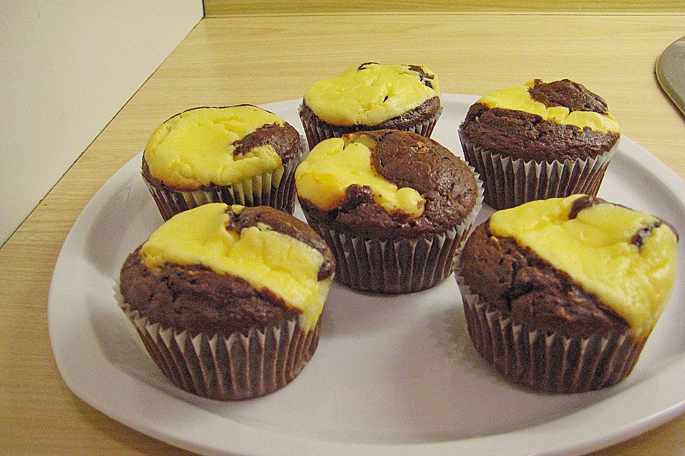 Double Chocolate Cheesecake Muffins