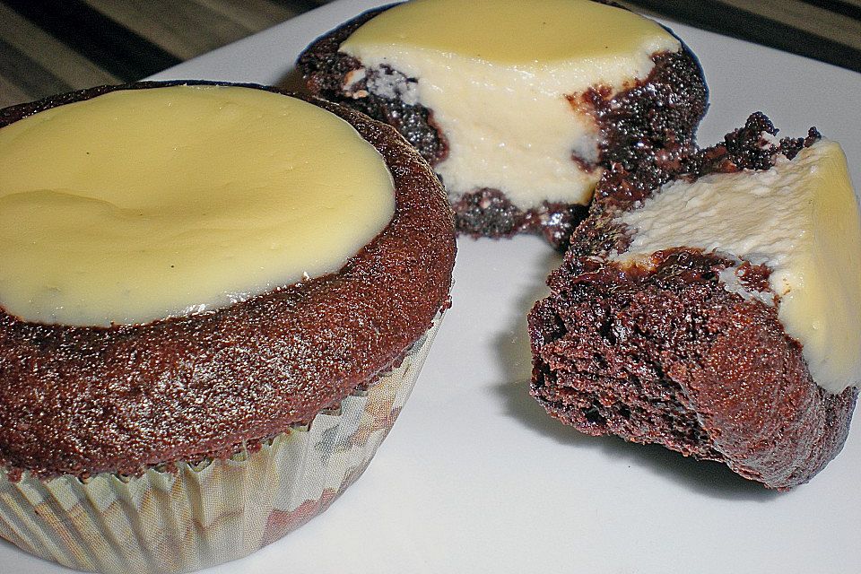 Double Chocolate Cheesecake Muffins