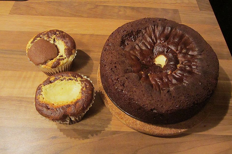 Double Chocolate Cheesecake Muffins