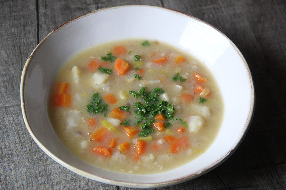 Dänische Erbsensuppe, fleischlose Variante