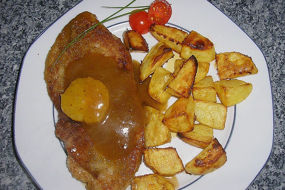 Schweinekotelette in Orangensoße