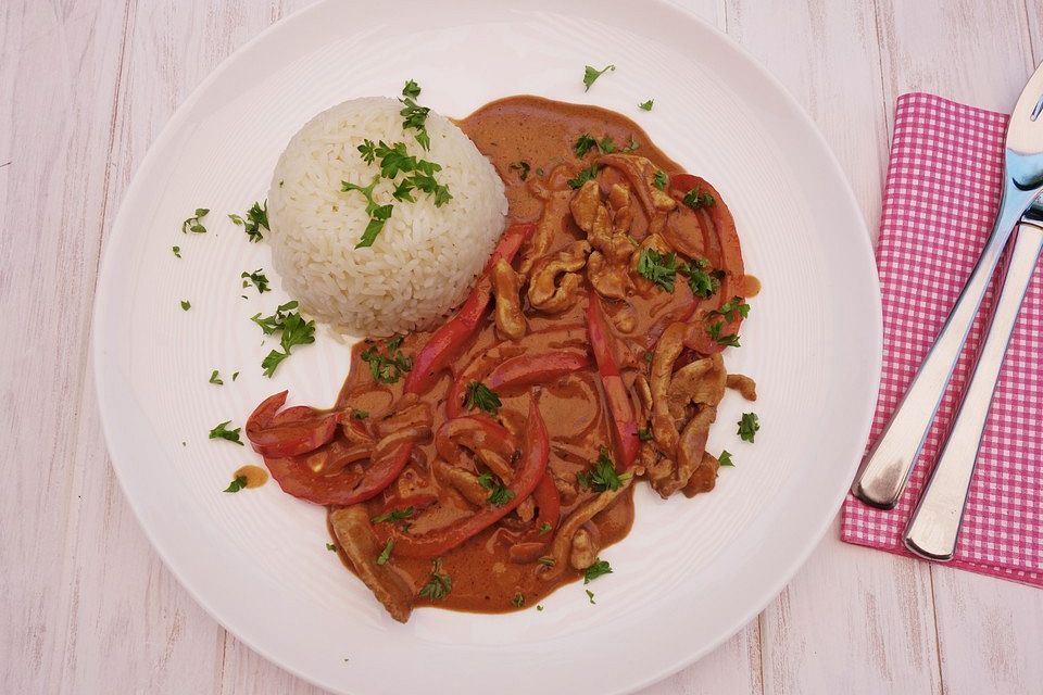 Geschnetzeltes mit Paprika