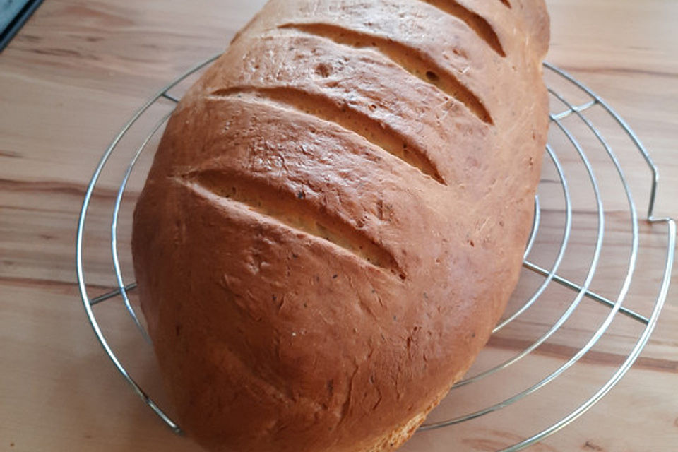 Kräuterfrischkäse - Brot