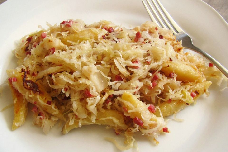 Kraut - Schupfnudeln mit Rohschinken