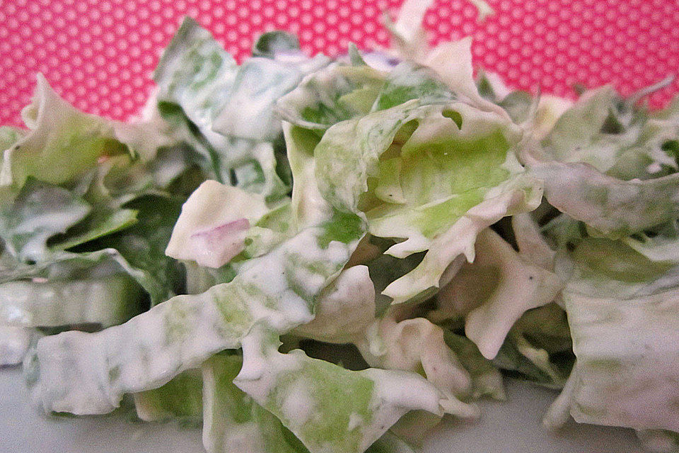 Endiviensalat mit Zwiebel - Sahnedressing