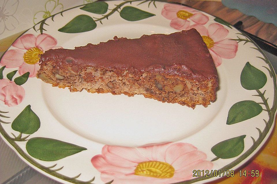 Nuss - Apfelkuchen mit Stevia