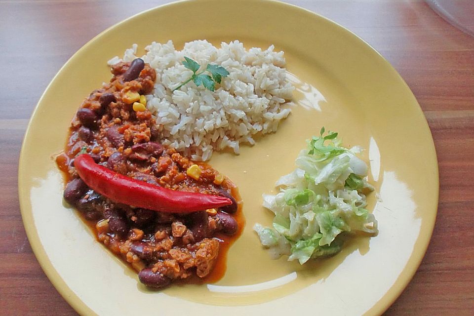 Chili mit Sojageschnetzeltem