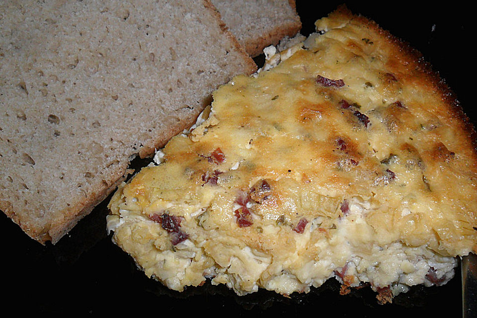 Zwiebelkuchen ohne Boden