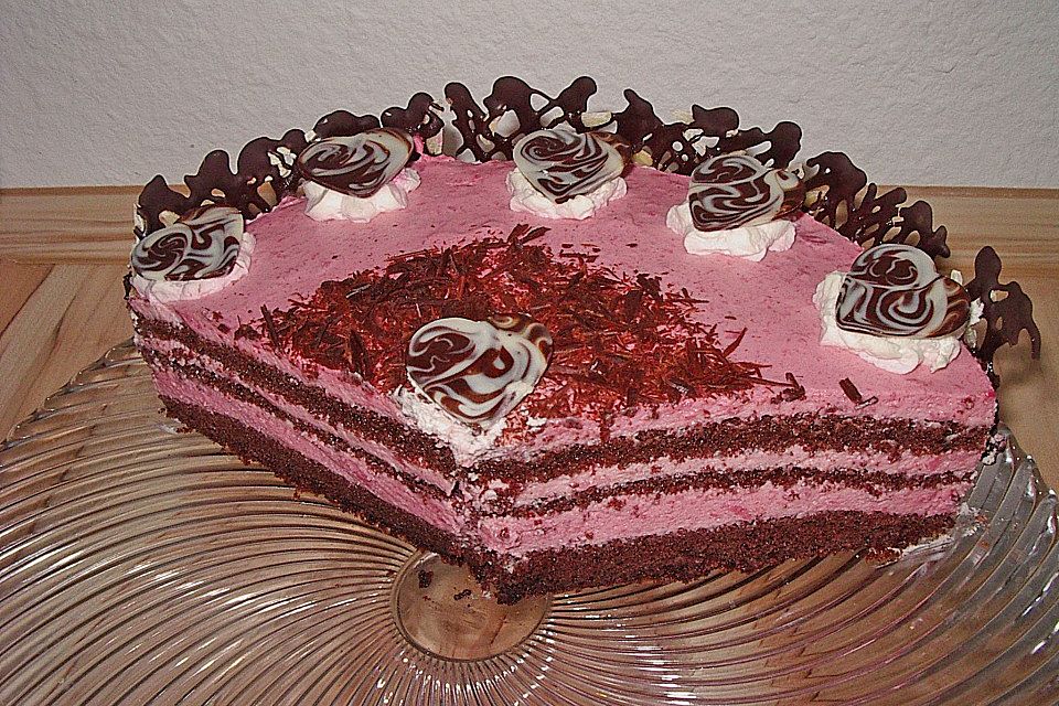 Schokoladige Himbeertorte