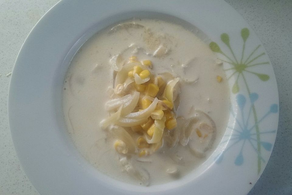 Schnelle Maissuppe mit Milch