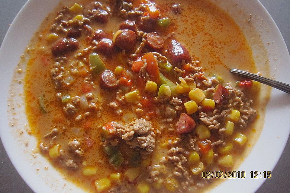 Mitternachtssuppe oder Cabanossisuppe