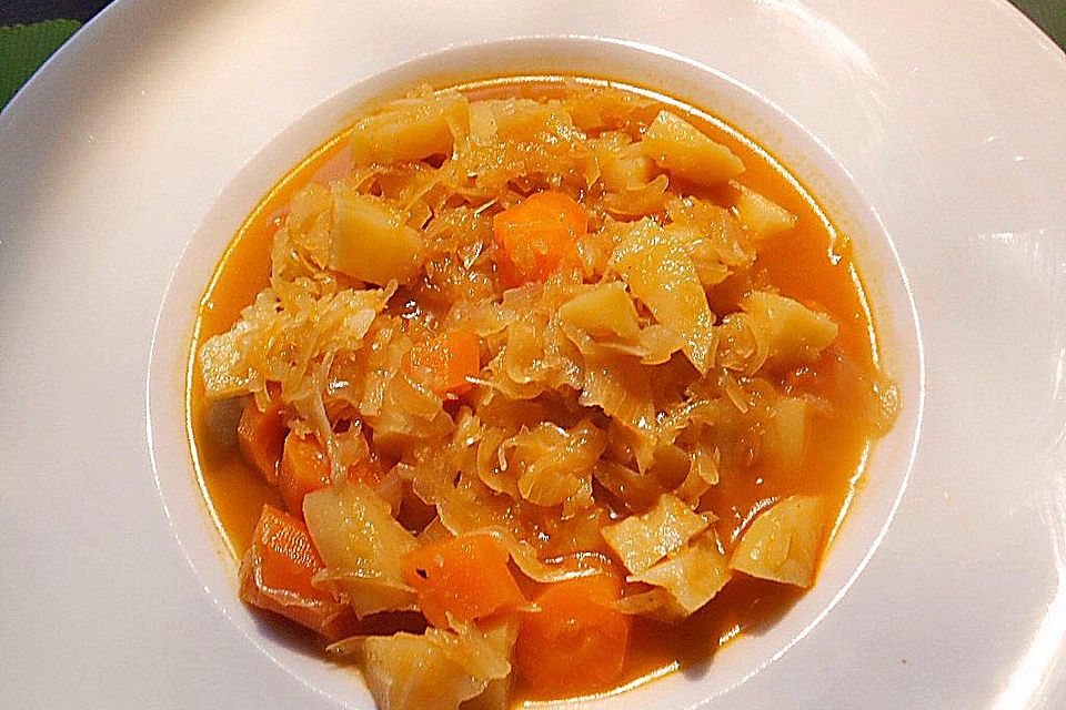 Sauerkrautsuppe vegetarisch