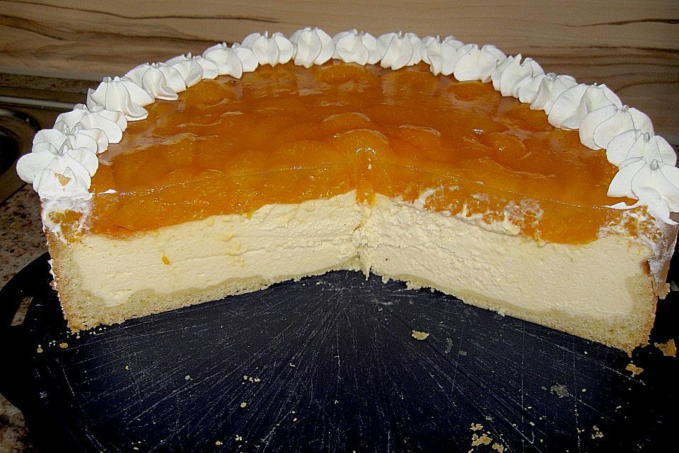 Quarkkuchen mit Mandarin-Orangen