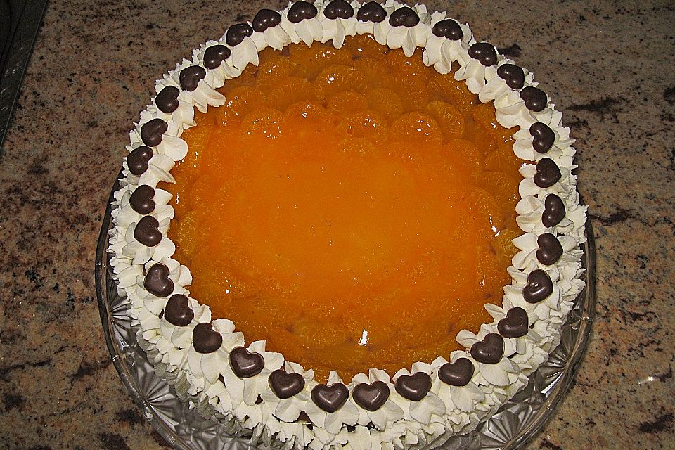 Quarkkuchen mit Mandarin-Orangen