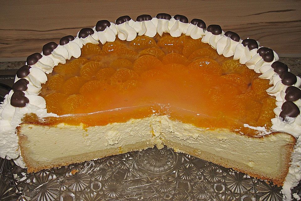 Quarkkuchen mit Mandarin-Orangen