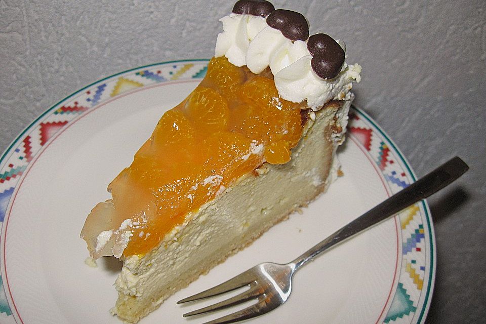 Quarkkuchen mit Mandarin-Orangen