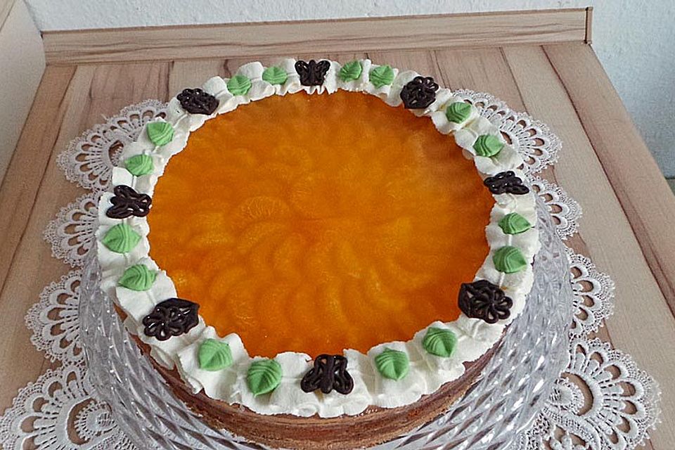 Quarkkuchen mit Mandarin-Orangen