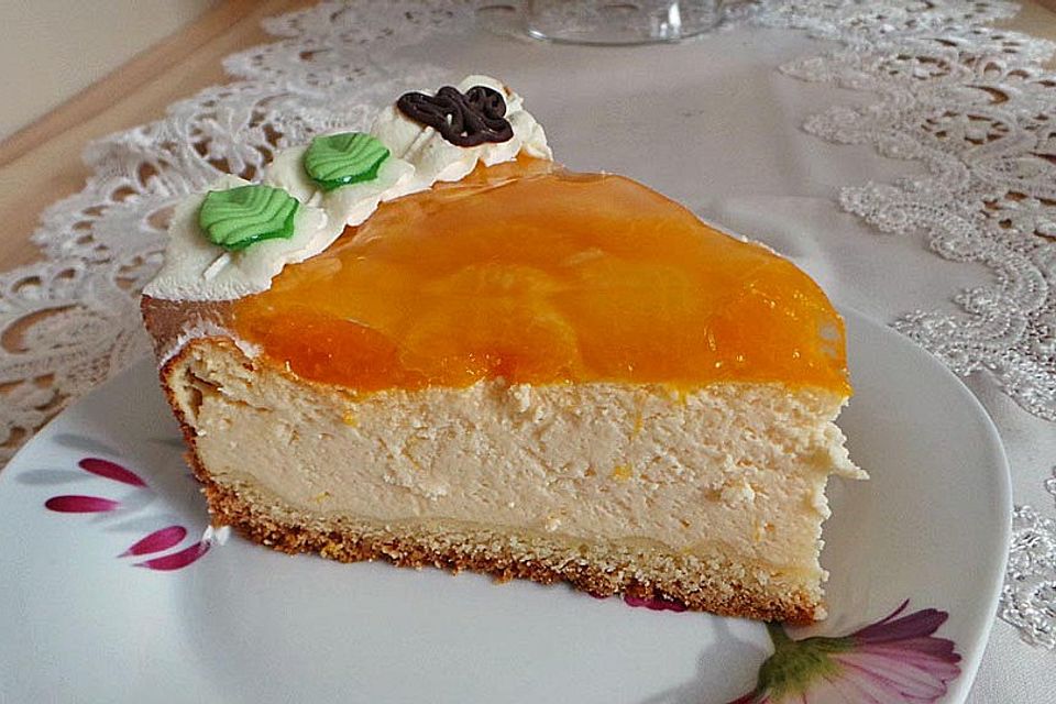 Quarkkuchen mit Mandarin-Orangen