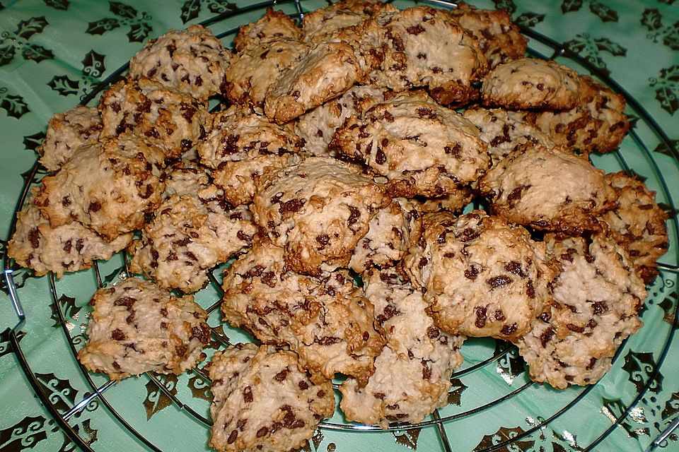 Kokoscookies mit Raspelschokolade