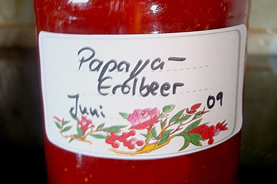 Papaya - Erdbeer - Konfitüre