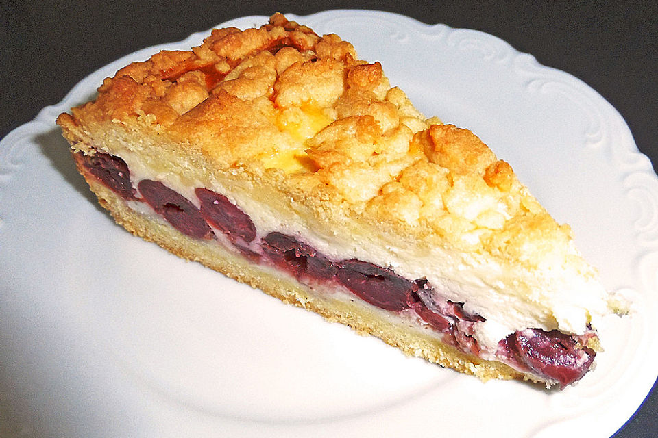 Krümeltorte mit Kirsch - Quarkfüllung