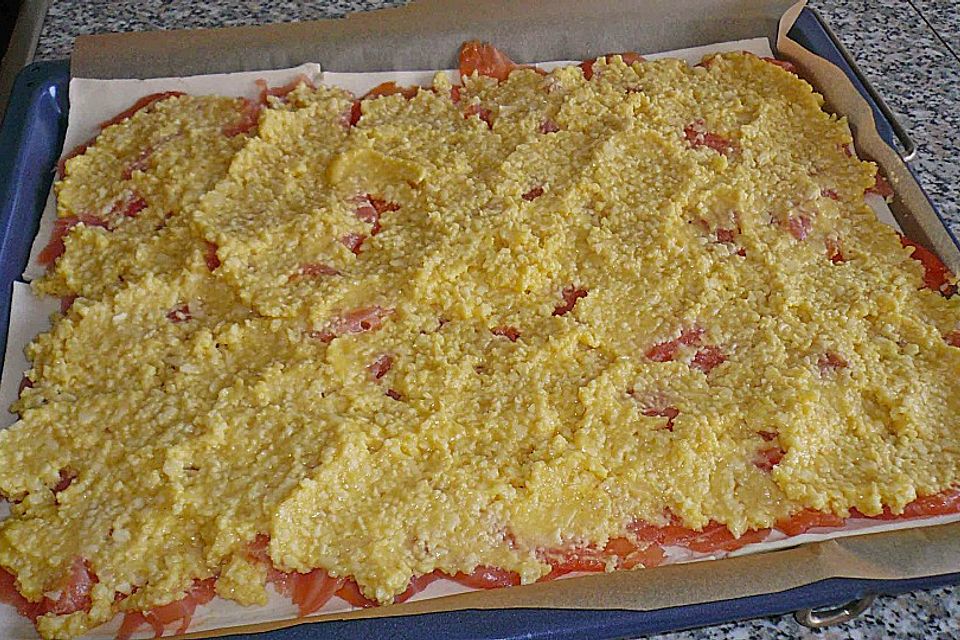 Schwedischer Lachskuchen  'Schwedenpizza'